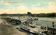 c1910 Postcard; Riverfront Paddlewheel Steamers, Riverboats, Cincinnati OH picture
