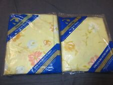 Vintage/New DANVILLE Full/Double Sheet Set Flat/Fitted Yellow w Blue/Pink FLORAL picture