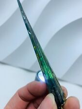 85CT 160mm TOP EXCELLENT BLUE GREEN VIVIANITE CRYSTALS Specimen FROM Brazil picture