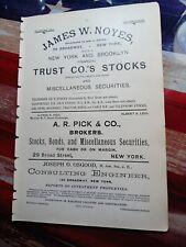 ☆1895 print ad JAMES W NOYES securities railroad stock 96 Broadway nyc  picture