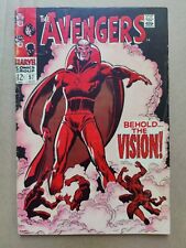 Marvel Comics AVENGERS #57 VG- 1st Appearance THE VISION Silver Age 1968 picture