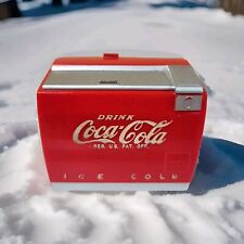 VTG Coca-Cola Music Box Miniature Drink Cooler PLAYS JINGLE BELLS 1970s picture