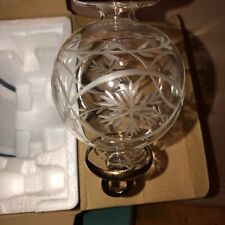Waterford Winter Celebrations Etched Crystal Glass Christmas Ornament w/ Box picture