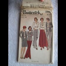 Butterick Fashion One 3377 Size 12 Bust 34 Misses' Jacket Blouse Skirt Pants Sew picture