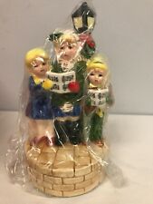 1979 BERMAN ANDERSON MUSICAL CHRISTMAS CAROLER FIGURES NEW MIB PLAYS FIRST NOEL picture