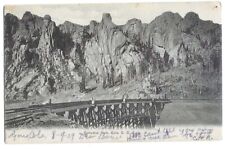 Lyons, CO Colorado 1909 Postcard, Cathedral Park, C.C.S.L. Railroad picture