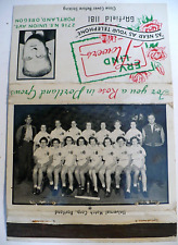 1949 WORLDS CHAMPION GIRLS SOFT BALLMATCHCOVER 40 STRIKES  PORTLAND OR. picture