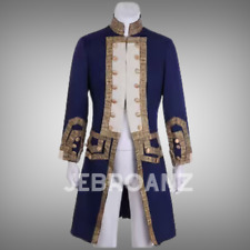 Mens Navy Blue 18th Century Colonial Tuxedo Hamilton Coat George Washington Coat picture