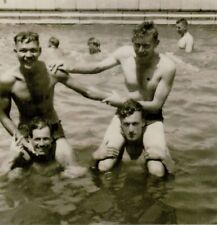 Four Young Men Playing in a Pool gay man's collection 4x4 1950s picture