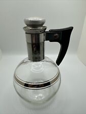 Vintage Mid-Century Modern Glass Individual Carafe Coffee Tea MCM picture
