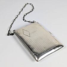 Antique Vintage Sterling Silver Webster Company Coin Purse Compact Wallet Chain  picture