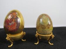 LOT OF 2 EGGS, ONE SMALLER (5oz) ONE BIGGER (9oz) vintage picture