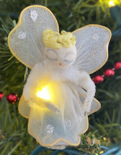 Vintage Tulle and Pipe Cleaner Angel Ornament for Christmas Lights picture