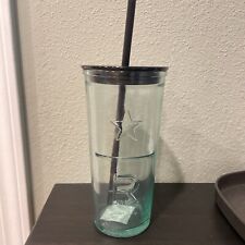 Starbucks Cold Brew Glass To Go Reserve Glass Tumbler w/ Straw NEW in Box 16 oz picture