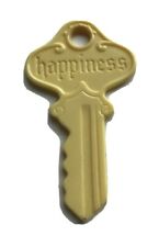 Vintage PLA-KEY Play Plastic Key HAPPINESS Charm Good Luck Pendant picture