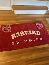 Vintage Red Harvard Swimming Towel College USA Made 29x51 Massachusetts  picture