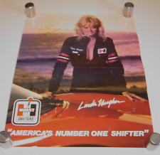 Vtg Linda Vaughn Autographed Girl Pin Up Poster Hurst Shifters 17 1/2
