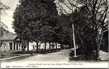 Vtg 1910s Looking North from Long Bridge Pleasant Valley Connecticut CT Postcard picture