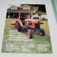 Vintage Kubota Diesel Tractors Sales Brochure, 1979, with Application Chart picture