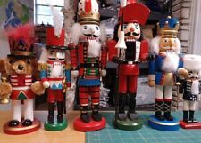 Lot Of 6 Wood Nutcrackers Soldier 8