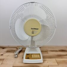 Vintage Cool-Breeze 12” Oscillating Fan Push Button 3-Speed White EF-1200 Tested picture
