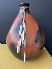 Large Southwestern Indian Pottery Vase By Fred Schimer 17” H. picture