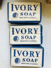 3 Vintage Ivory Soap Bars 4.5” X 2.5” Proctor & Gamble picture