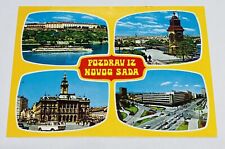 Vintage Postcard Novi Sad Serbia City Center Clock Tower Cruise Ship Scenic P2 picture