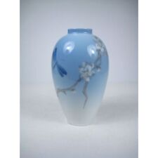 Royal Copenhagen Blue Vase Floral Dragonfly Porcelain Denmark Decor CHIP picture