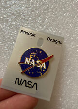 NASA Vector Logo Enamel Lapel Hat Pin Button Aeronautics & Space Administration picture