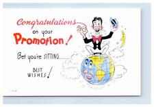 Congratulations On Your Promotion Humor Cartoon Unused Postcard picture
