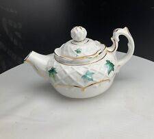 Crown Dorset bone china small teapot ivy  pattern with gold trim picture