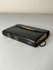 Vtg 1970 The Smallest Bible KJV Snap Flap Closure Leather Nelson 105S Black RARE picture