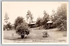 Cabins Huigens Resort Crivitz WI Wisconsin RPPC Real Photo Postcard 1941 picture