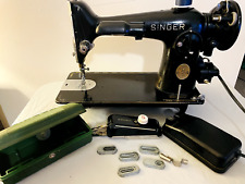 VINTAGE 1939 SINGER SEWING MACHINE 201-2, SERVICED, #AF191322 / W Attachments picture