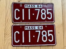 Pair of 1964 Massachusetts License Plates picture