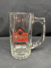 Vintage Wendy’s Restaurant Logo Clear Glass Mug Unmarked Pre Owned picture