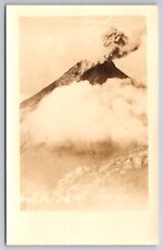 Volcan de Fuego Volcano Eruption Antigua Guatemala c1940s Real Photo RPPC picture