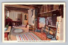 Duxbury MA-Massachusetts, John Alden House Kitchen, Vintage Souvenir Postcard picture
