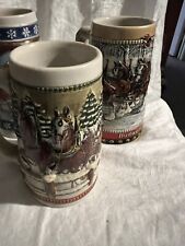 Set Of 3 Budweiser beer steins picture