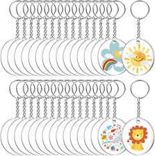 Acrylic Keychain Blanks,  108Pcs Clear Keychains for Vinyl Kit Including 36Pcs A picture