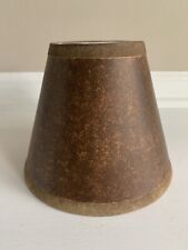 Vintage Brown Paper Clip On Lamp Shades 6” X5” picture