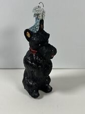 Old World Christmas OWC Blown Glass Black Scottie Scottish Terrier Dog Ornament picture