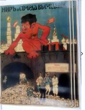 Rare Russian Revolution Propaganda POSTER Whites vs Reds Trotsky As Red Devil picture