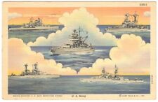 Vintage Postcard WWII U.S.  Navy Ships picture