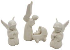 White Porcelain Angels With Baby Jesus Figurines Made in Germany picture