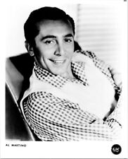 Al Martino 1960's era portrait smiling in checkered shirt 8x10 inch photo picture
