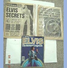 1977 LOT vintage 3 ELVIS PRESLEY TABLOID PAPERS magazine picture
