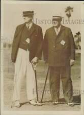 1936 Press Photo George Ade and Ort Wells attend the Miami Open Tournament picture