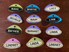 Embroidered Name Badge 2” Hook/Loop Fastener Or Sew On. Choose Name, Free P&P picture
